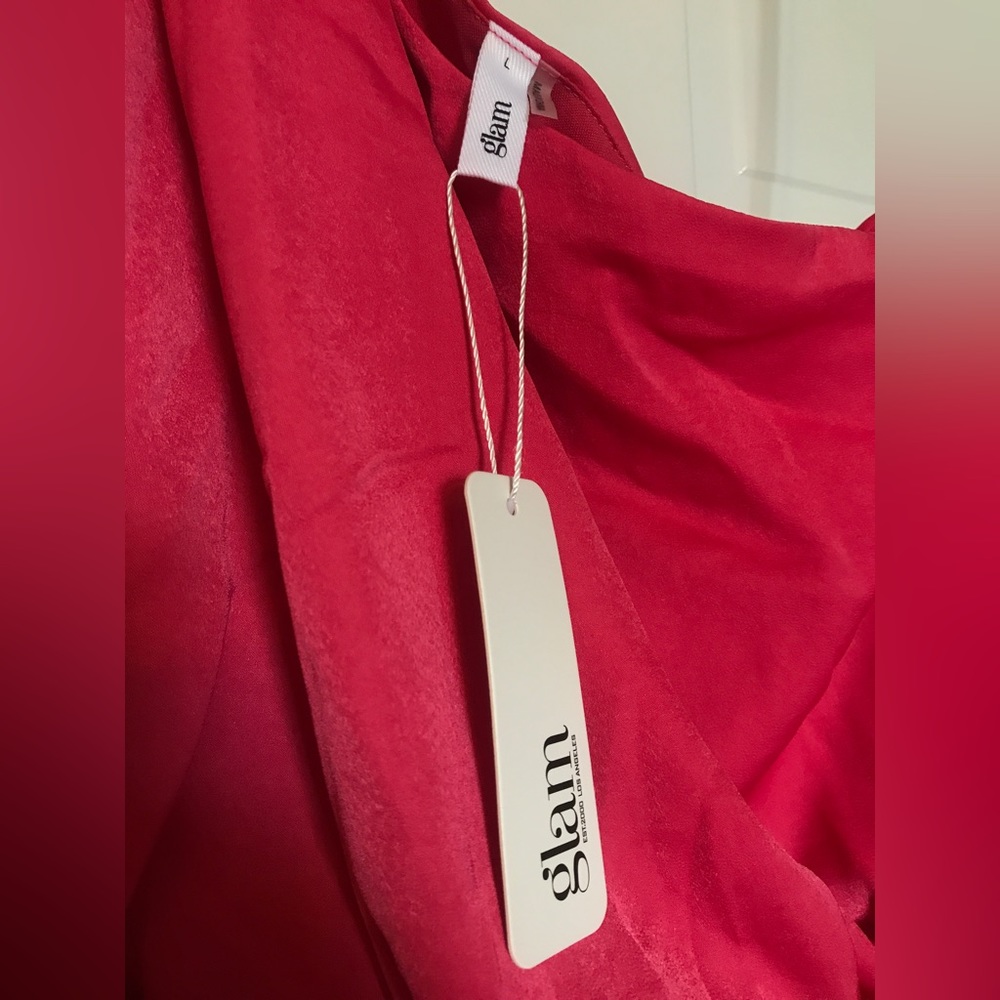 💖🎀Large Raspberry Pink One Shoulder Dress🎀💖 - Picture 5 of 5